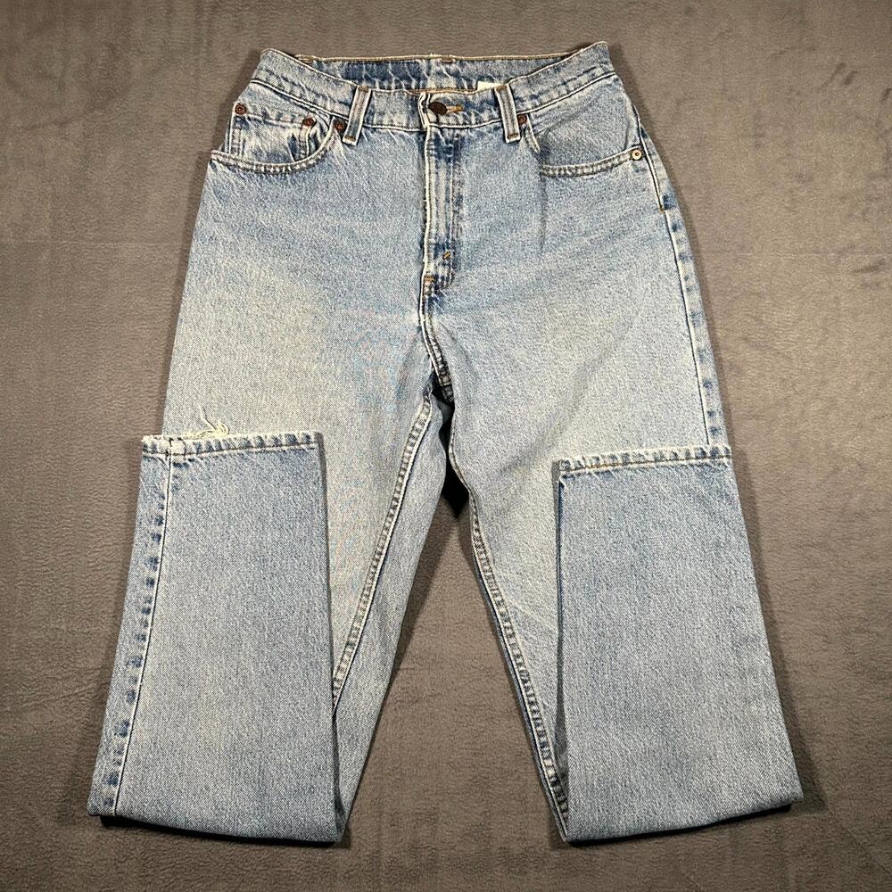 Vintage Levi's 551 Jeans Womens 6 Blue Denim Relaxed Fit Tapered Leg 90s Retro